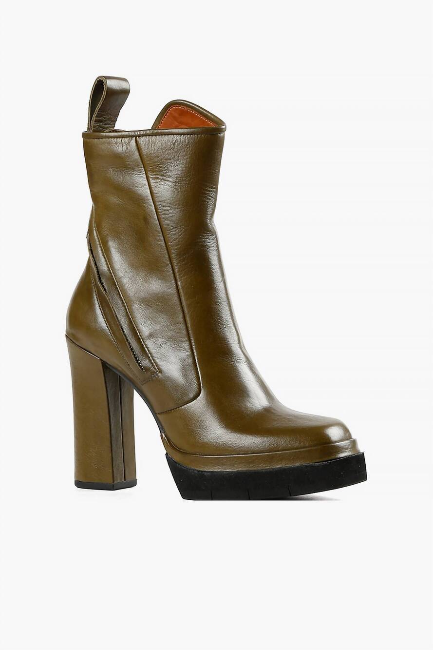 NEW ALL BLACK women's lady g boots in olive